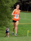 Rosie Smith (Durham City) leads on the first leg and recorded the fastest time of the day during the senior womens Northern Cross Country Relays, Graves Park, Sheffield.